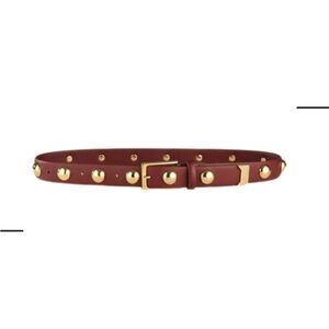 AUREUM - Stylish Burgundy Belt with Gold Accents - NBW